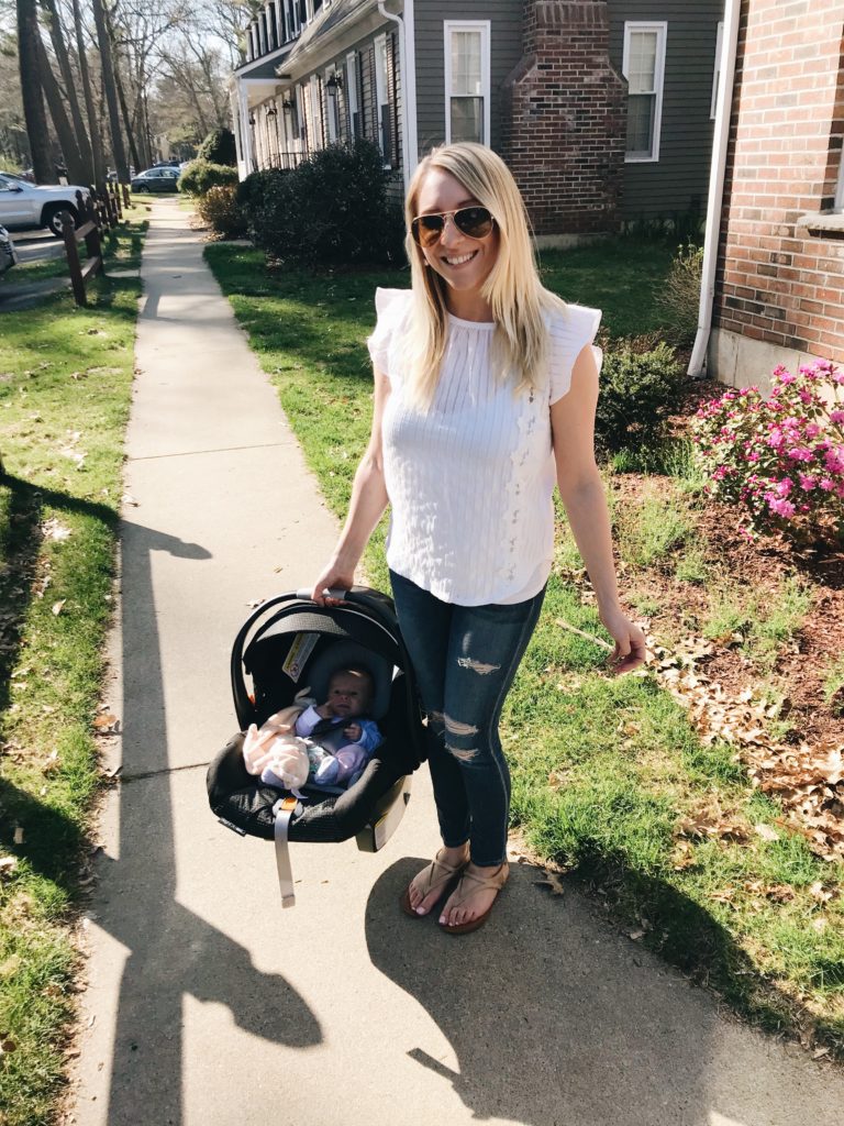 Baby Update: Sloane at Three Months | Mama with Chicco keyfit baby carrier