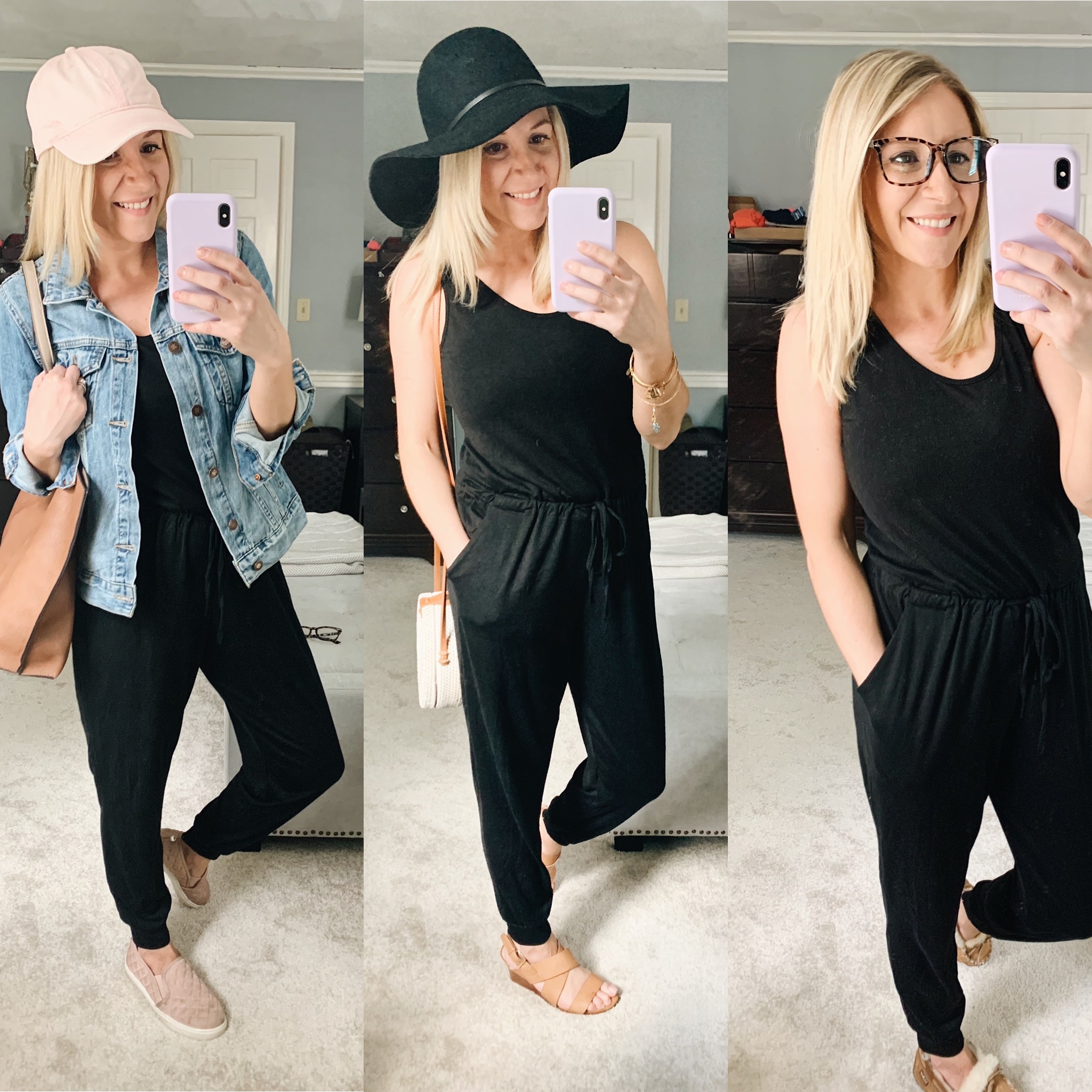 3 Ways to Style a Black Jumpsuit