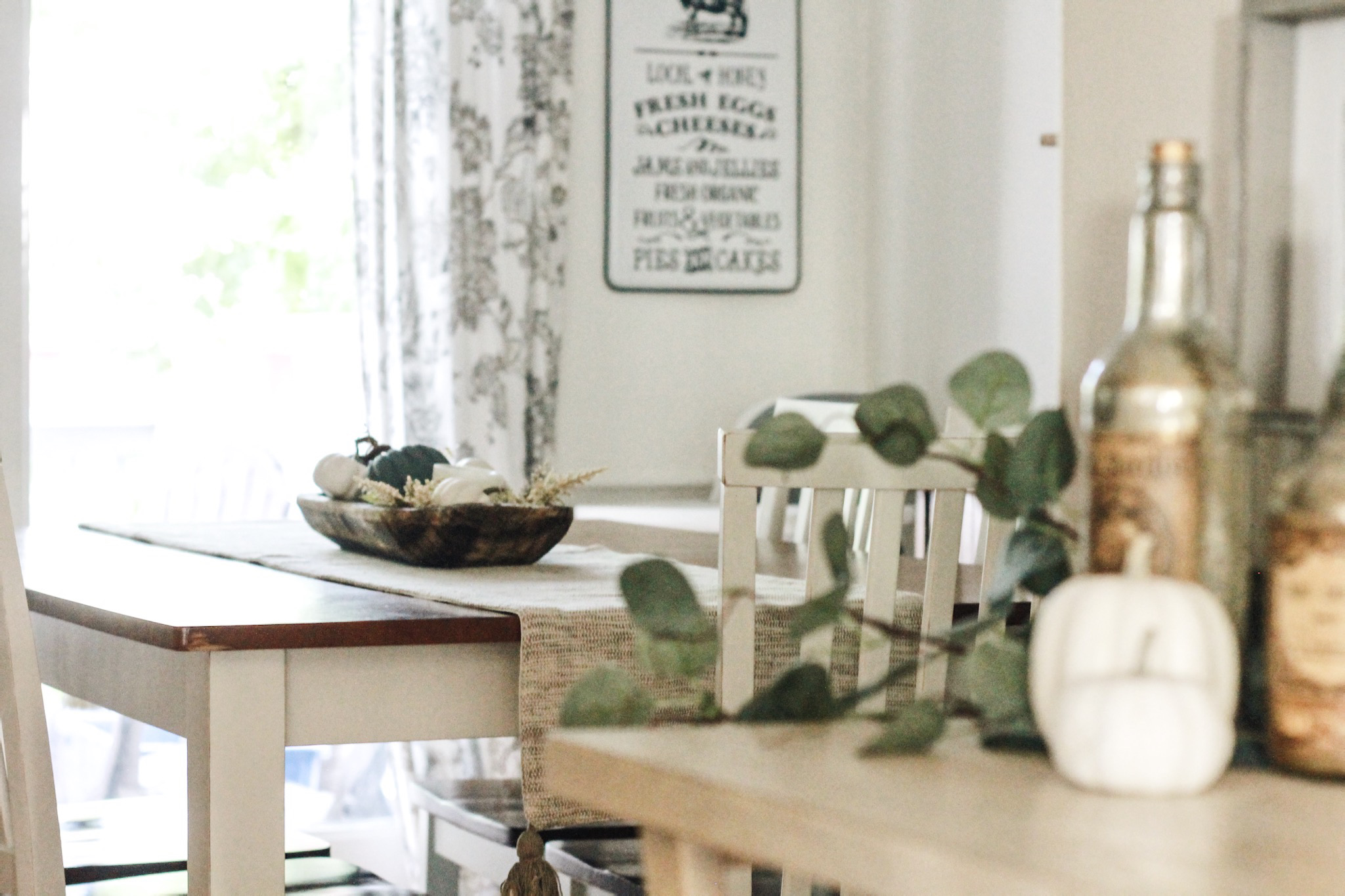 Neutral Fall Decor | Dining Room Reveal